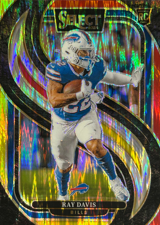 Ray Davis Select Red Yellow Shock Rookie Bills