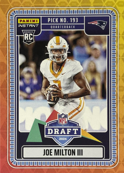 Joe Milton III Panini Instant /771 Rookie Cowboys Patriots