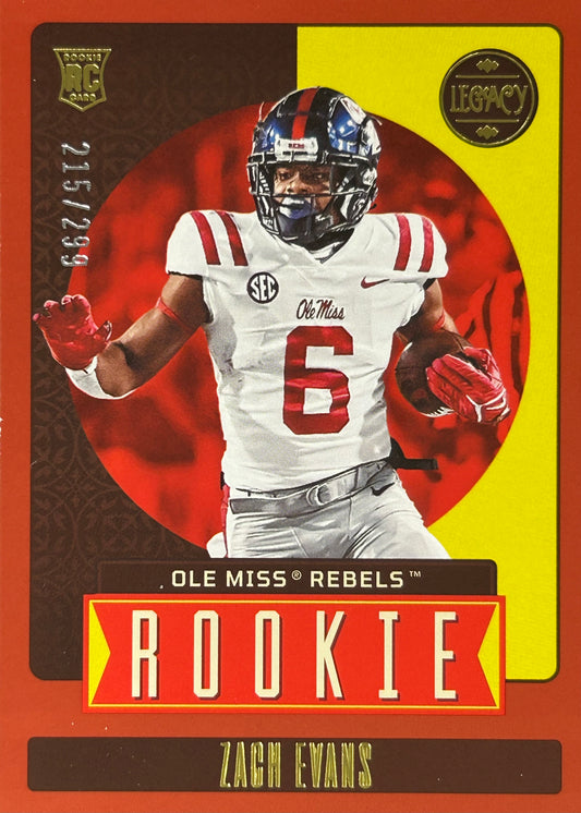 Zach Evans Legacy /299 Rookie Giants
