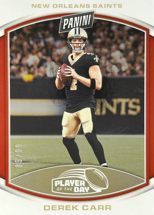 Derek Carr Player of the Day Red /99 Saints