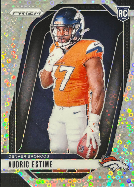 Audric Estime Prizm Variation No Huddle Rookie