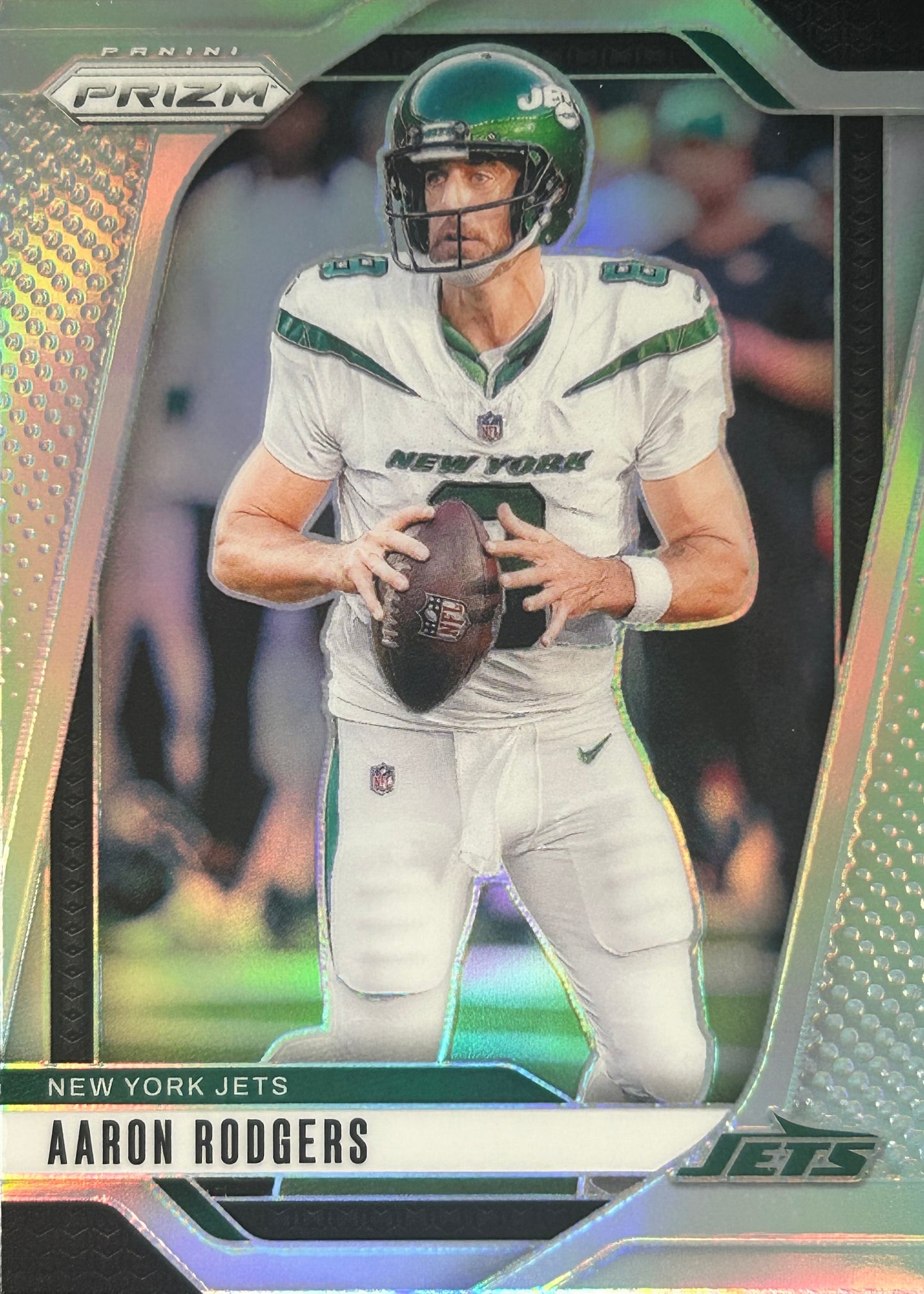Aaron Rodgers Prizm Silver Jets