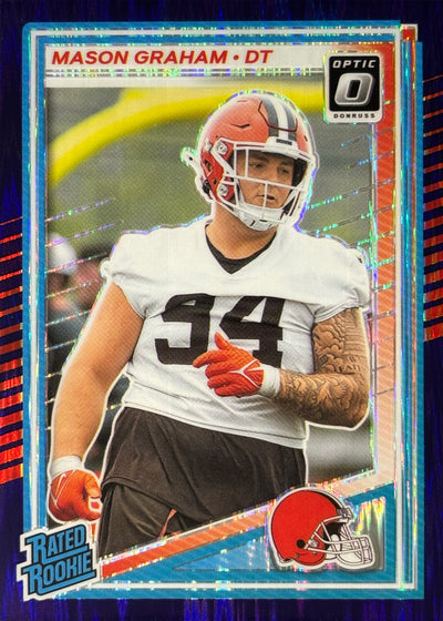 Mason Graham Optic Purple Shock Rookie Browns Sports Card