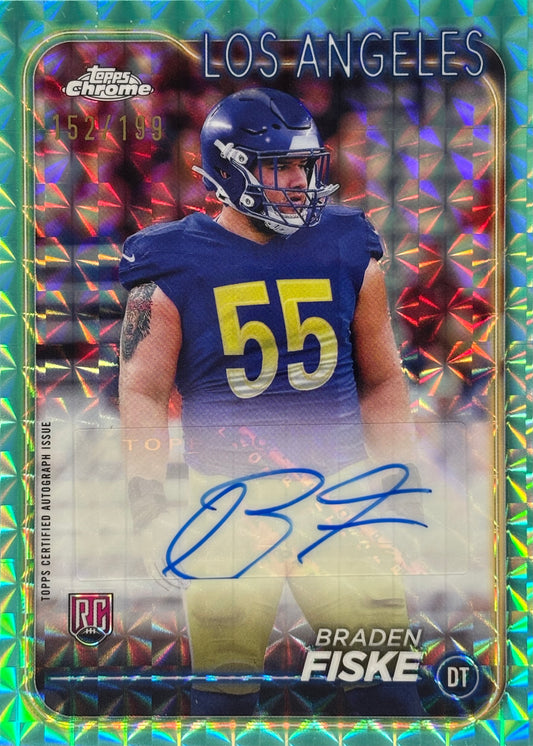 Braden Fiske Topps Chrome Auto /199 Rookie Rams