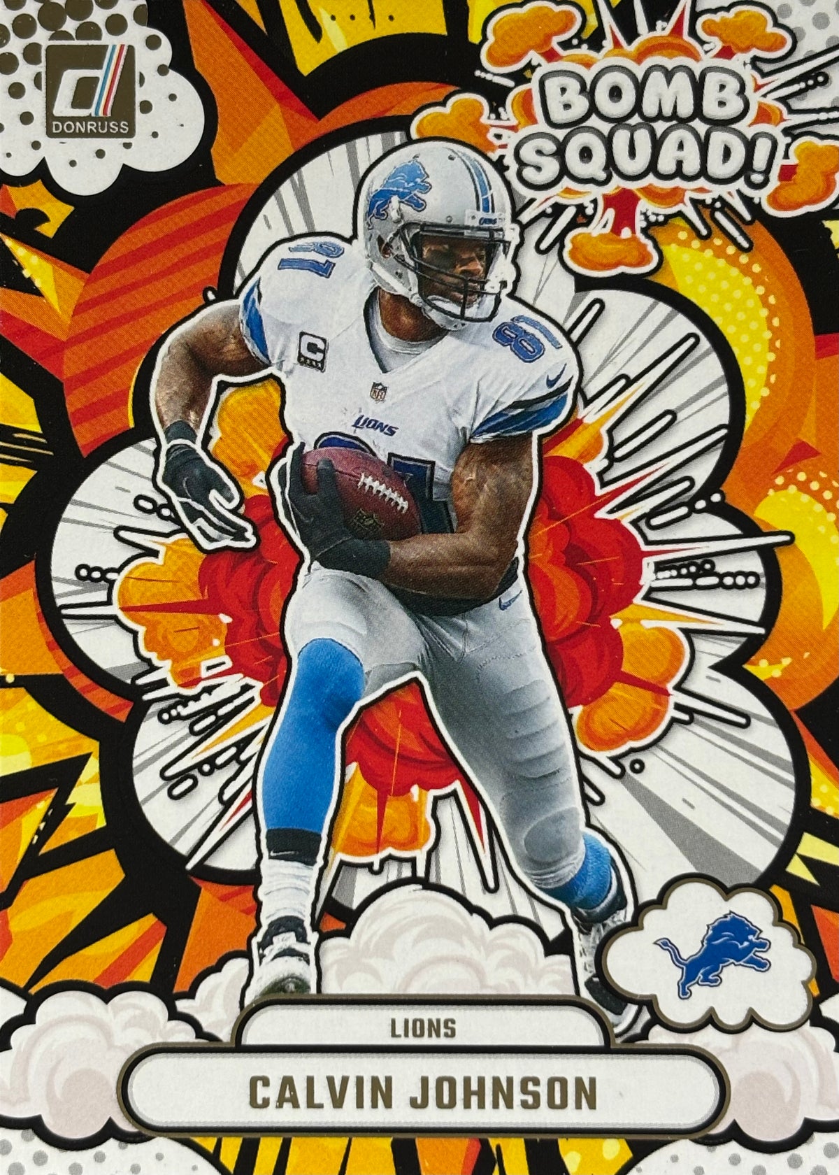 Calvin Johnson Bomb Squad Lions Sports Card