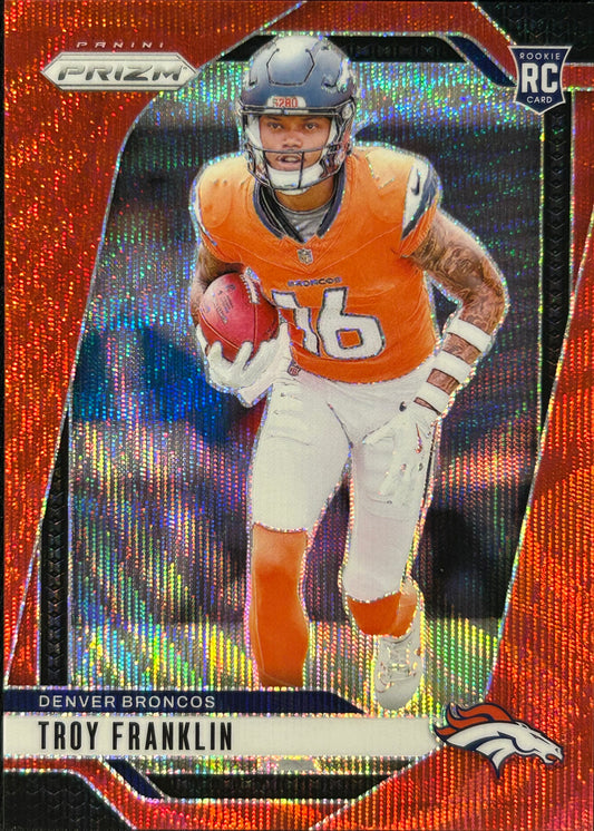 Troy Franklin Prizm Red Wave /149 Rookie