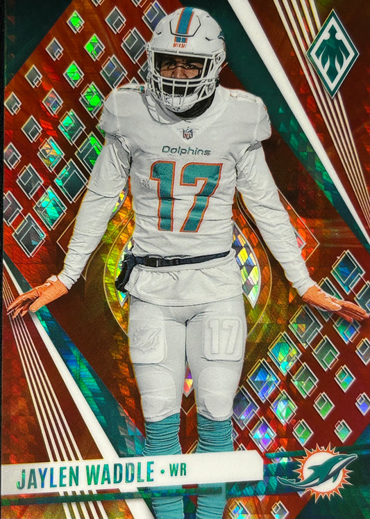 Jaylen Waddle Fire Burst /340 Dolphins