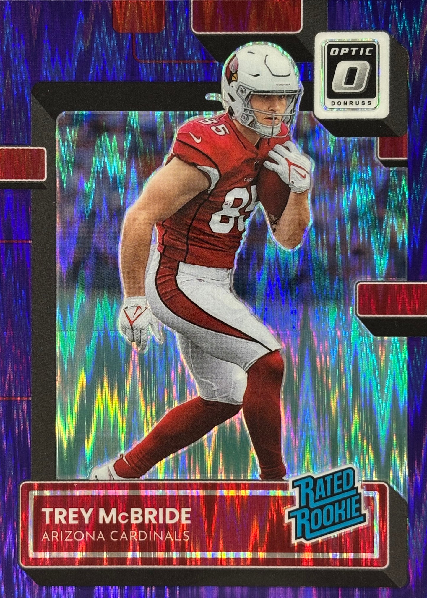 Trey McBride Optic Purple Shock Rookie Cardinals