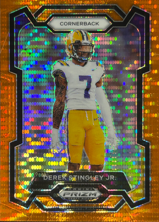 Derek Stingley Jr. Prizm Draft Orange Pulsar /49 Texans