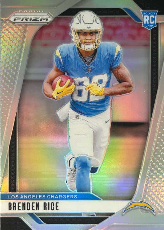 Brendan Rice Prizm Silver Rookie Chargers