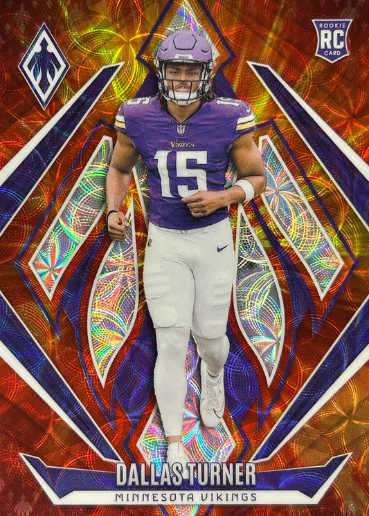 Dallas Turner Fire Burst /350 Rookie Vikings