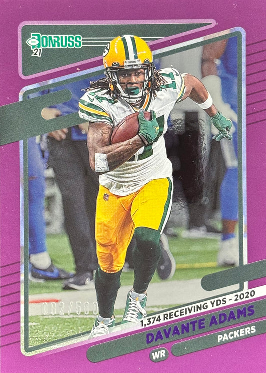Davante Adams Donruss Purple /500 Rams Packers Raiders