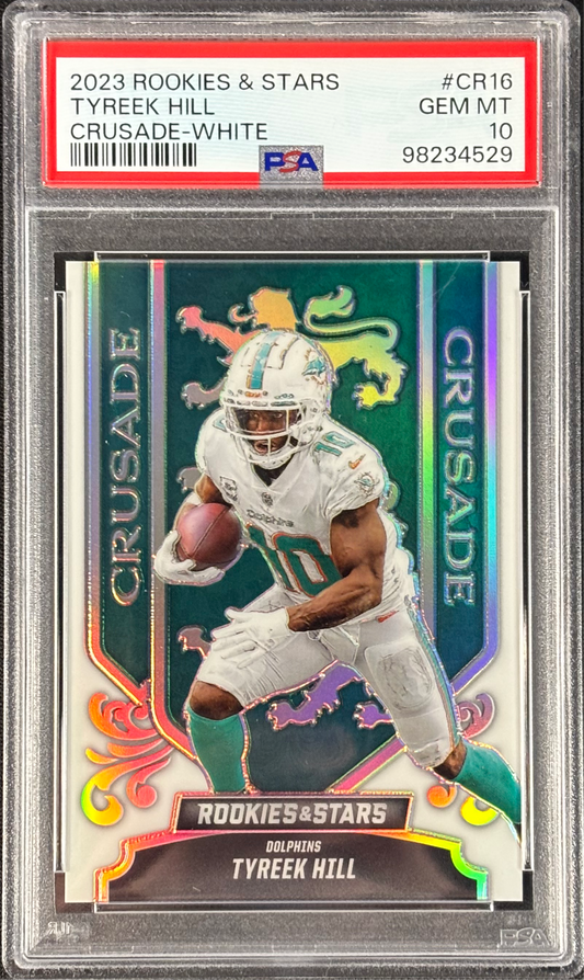 Tyreek Hill 2023 Rookie & Stars Crusade White /149 PSA 10 Gem Mt #CR-16 Prizm