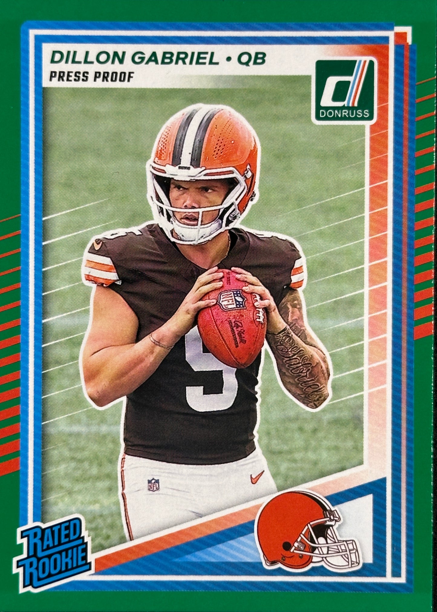 Dillon Gabriel Rated Rookie Green Press Proof Browns Sports Card