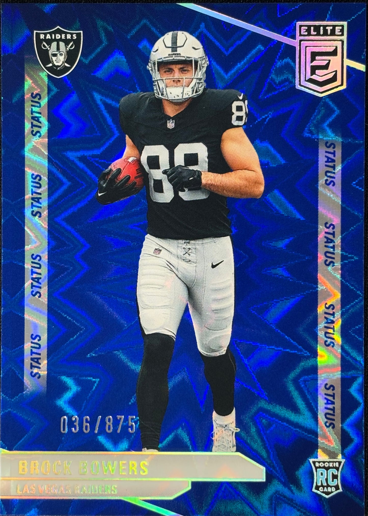 Brock Bowers Elite Blue /875 Rookie