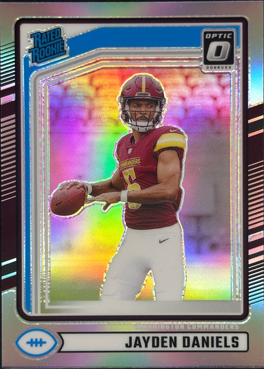 Jayden Daniels Donruss Optic Holo Preview Rated Rookie (print line) Commanders