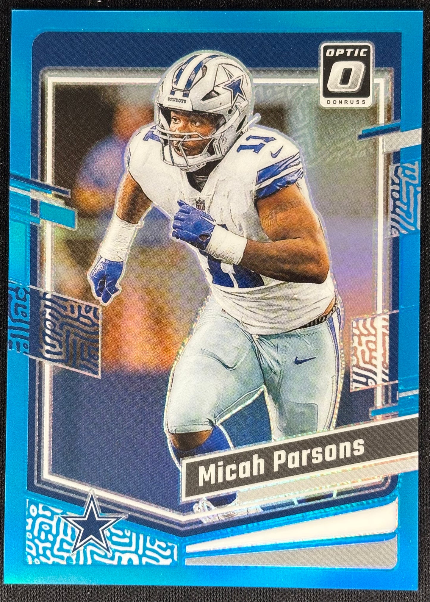 Micah Parsons 2023 Panini Donruss Optic Aqua Prizm /299 Cowboys Packers