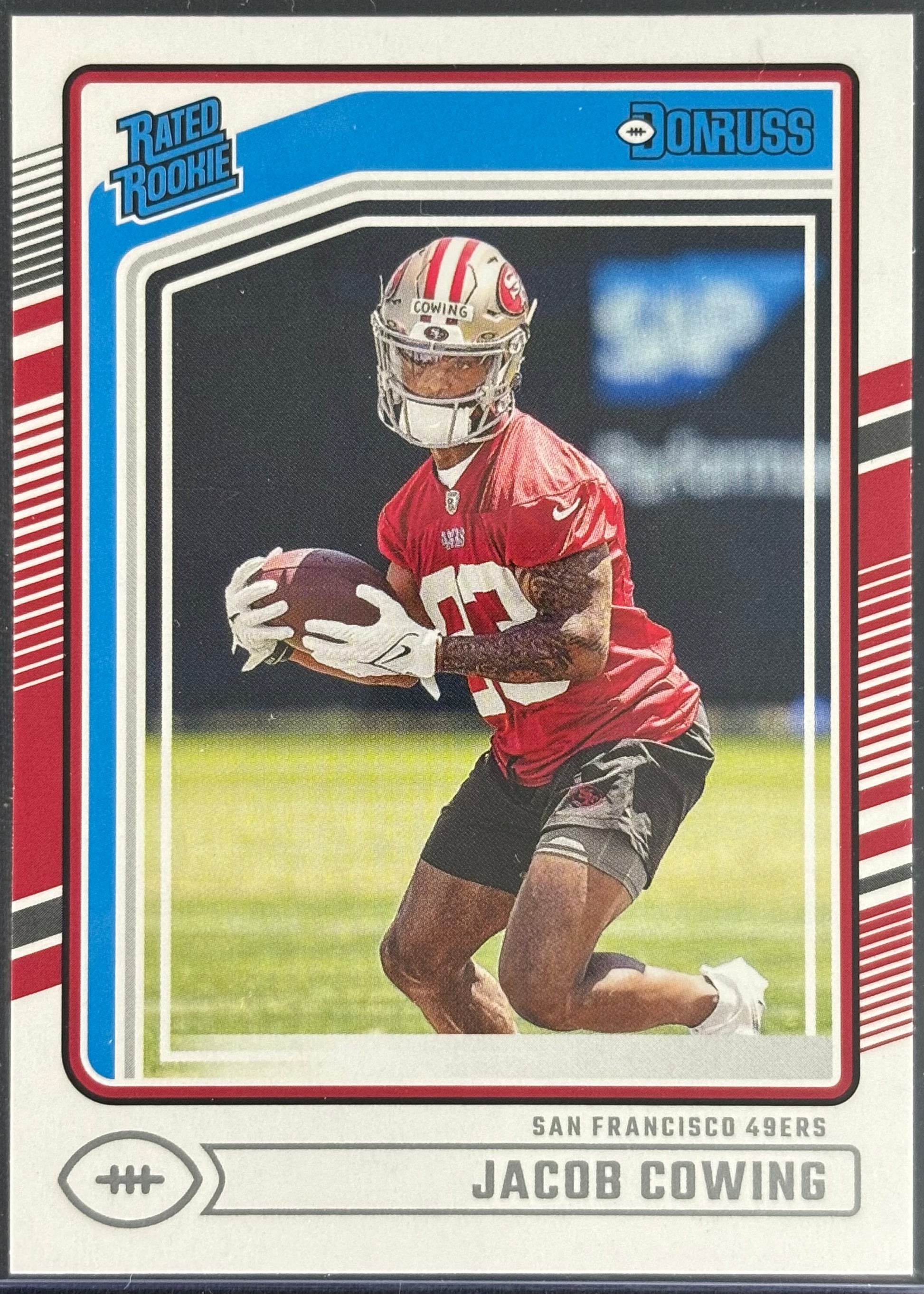 Jacob Cowing Donruss Rated Rookie 49ers Sports Card