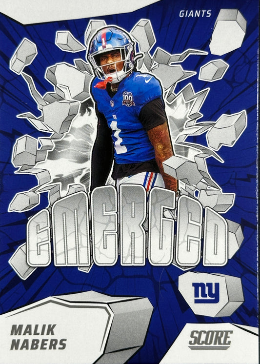 Malik Nabers Emerged Score Giants