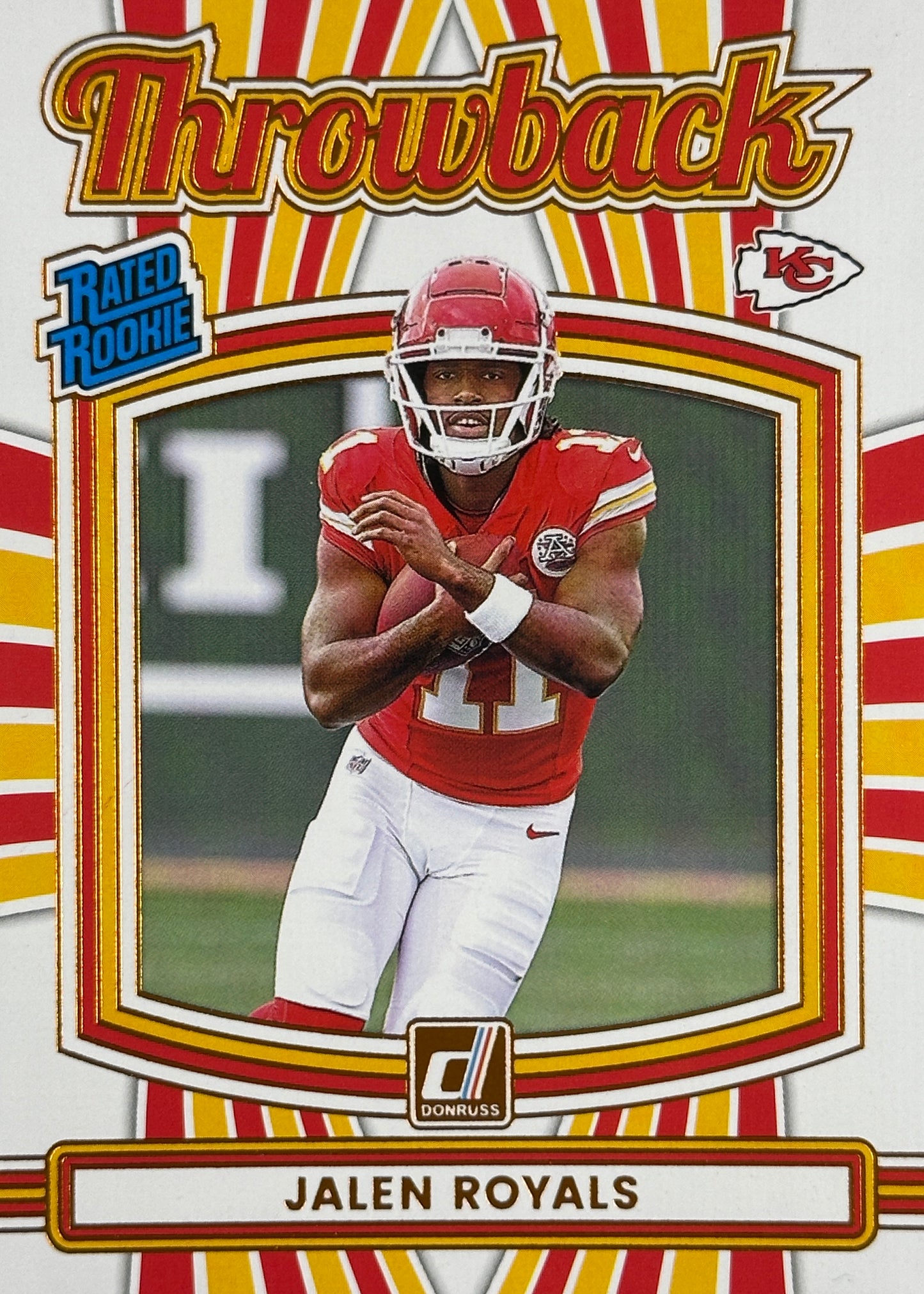 Jalen Royals Rated Rookie Throwback Donruss Chiefs