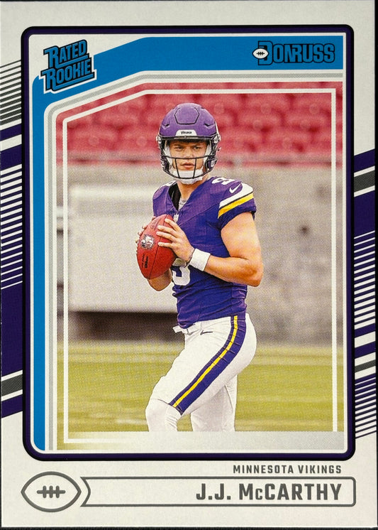 JJ McCarthy Donruss Rated Rookie