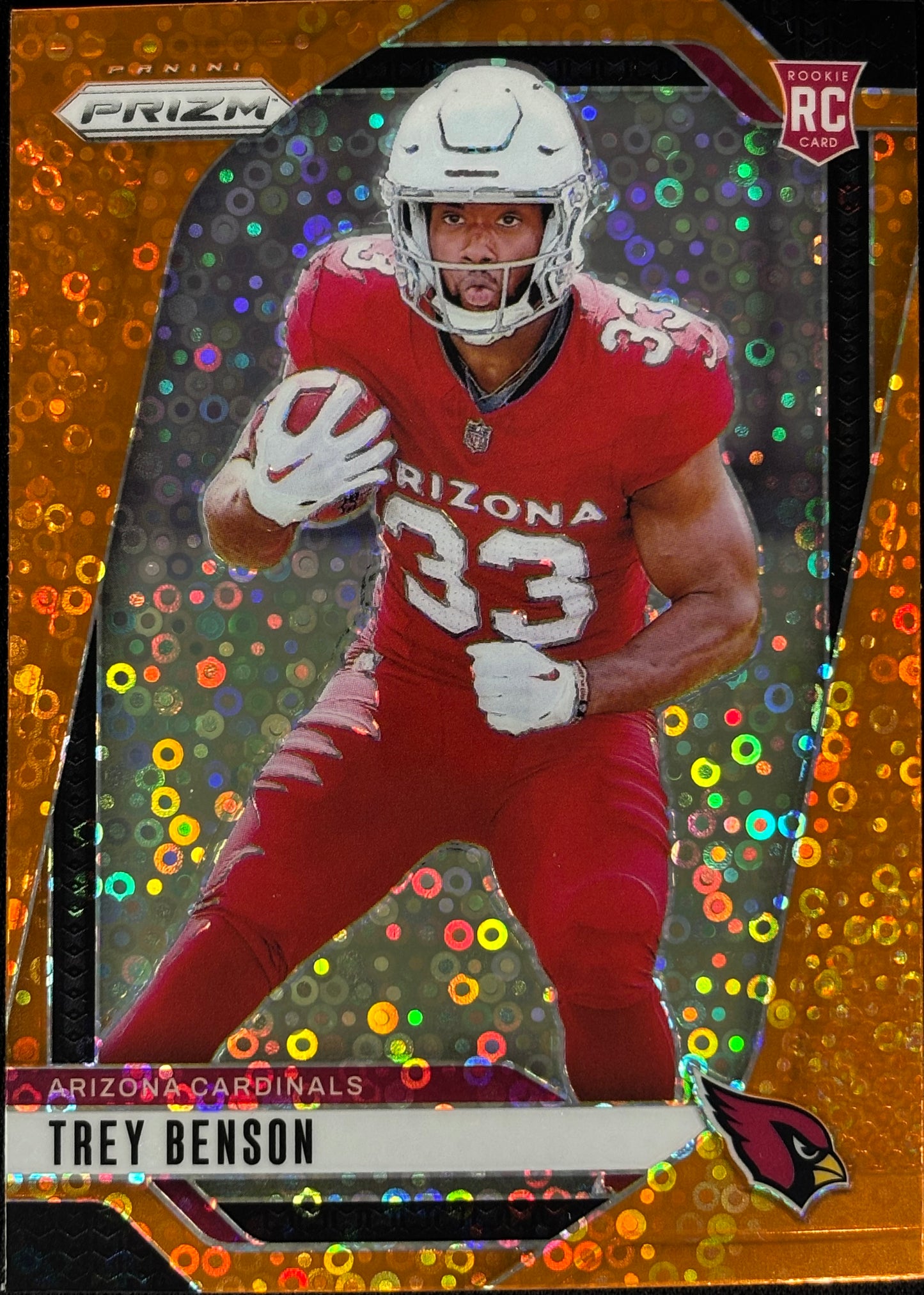 Trey Benson Prizm Orange Disco Rookie