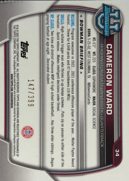 *Damaged* Cam Ward Bowman U Chrome /399 Titans