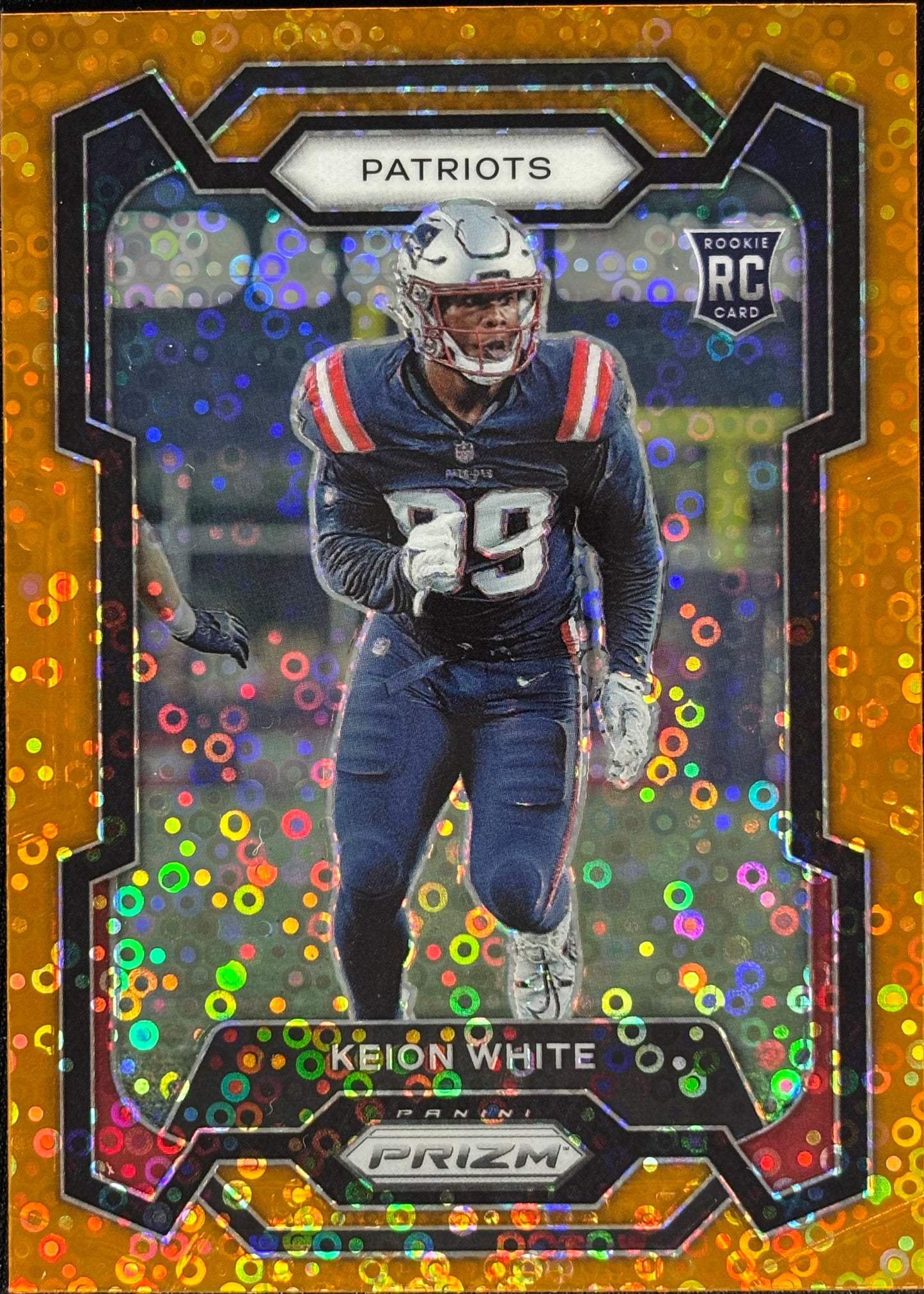 Keion White Prizm Orange Disco Rookie