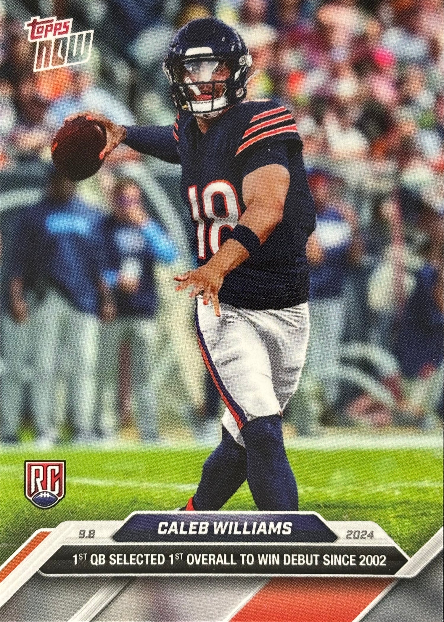 Caleb Williams Topps Now #2 Rookie Bears Sports Card