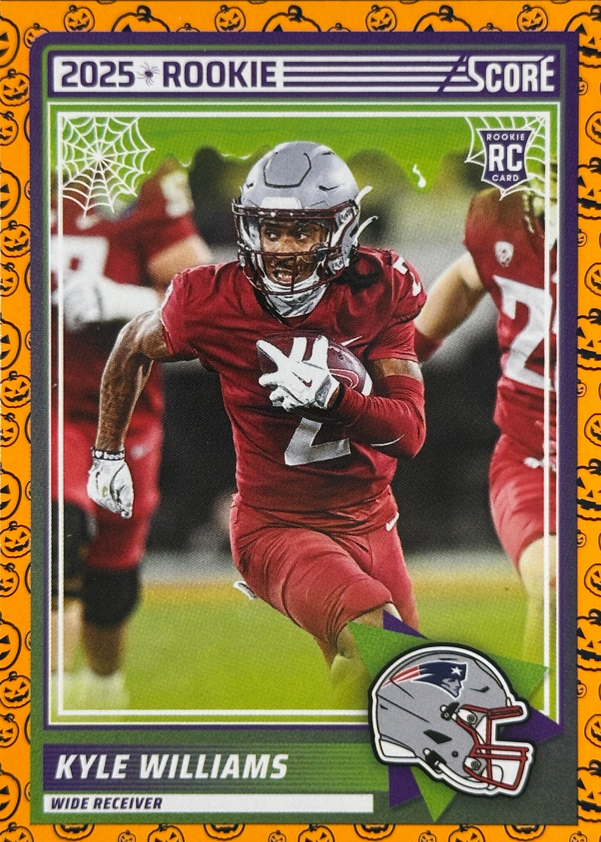 football helmet card score Kyle Williams Score A Treat Rookie Patriots – Wayne Collection