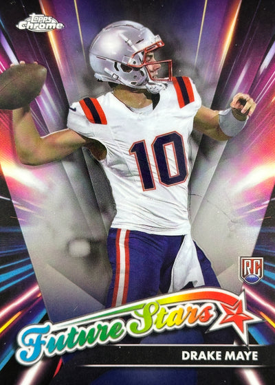 Drake Maye Topps Chrome Future Stars Rookie Patriots