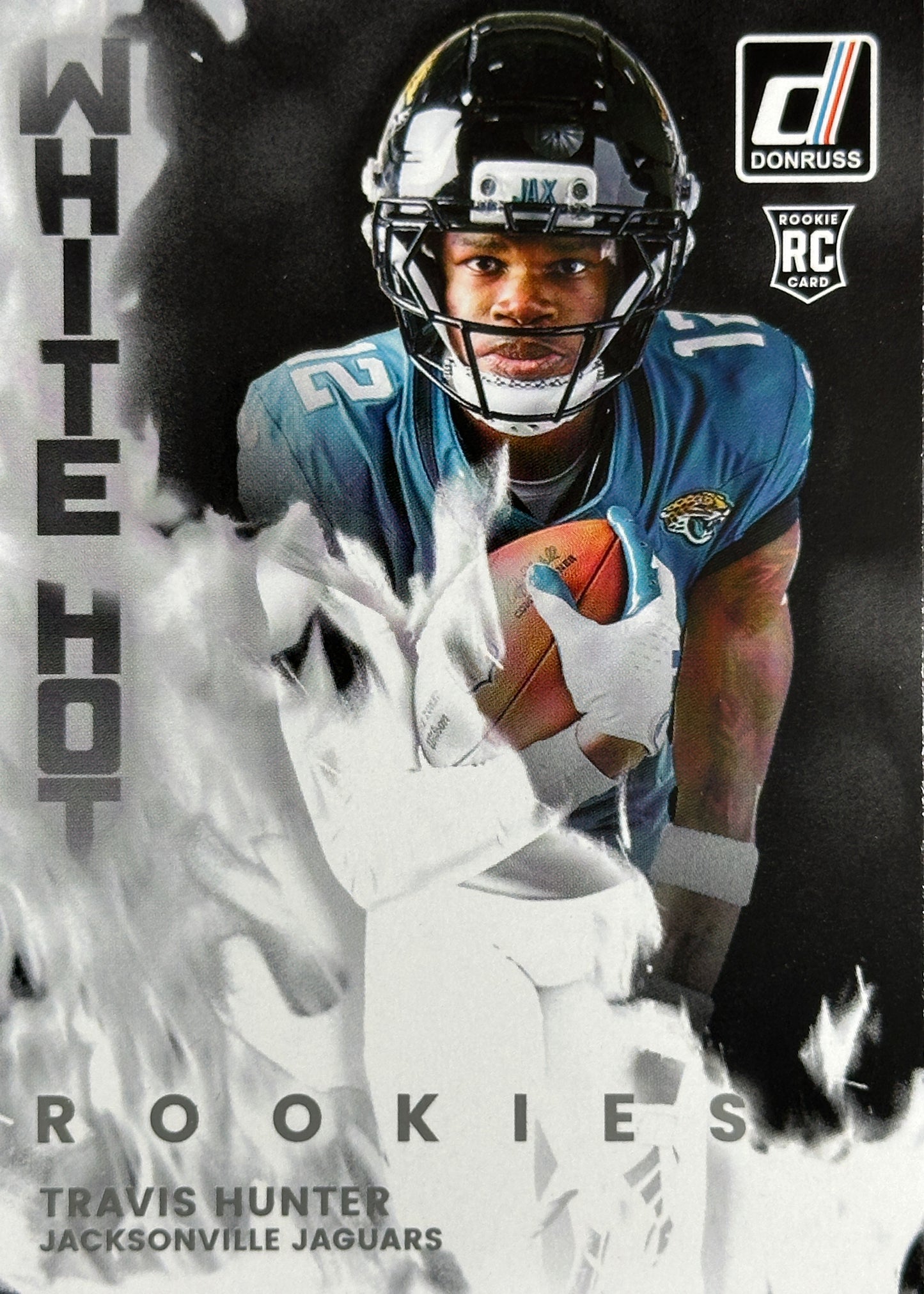 Travis Hunter White Hot Rookies Donruss Jaguars Sports Card