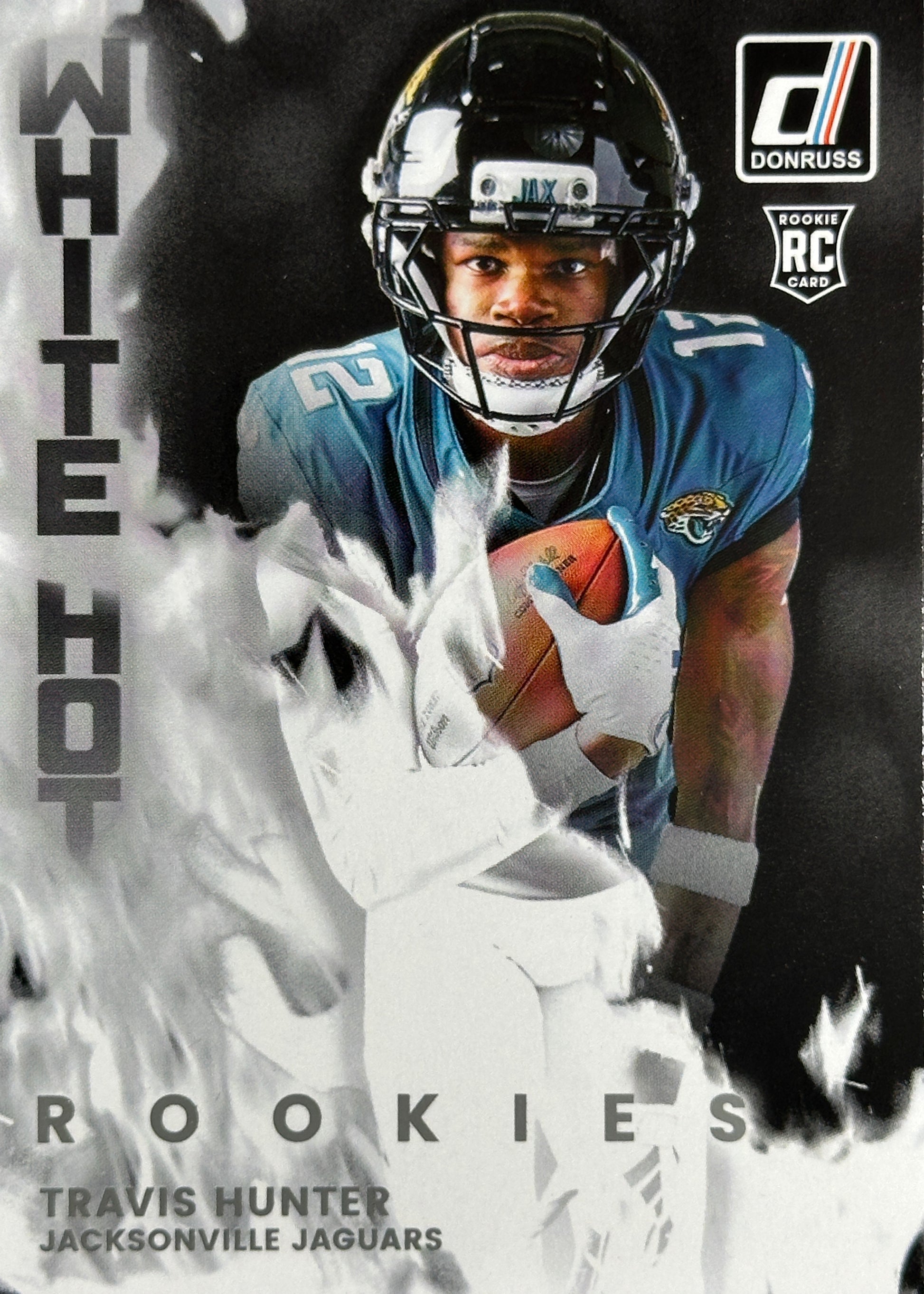 Travis Hunter White Hot Rookies Donruss Jaguars Sports Card