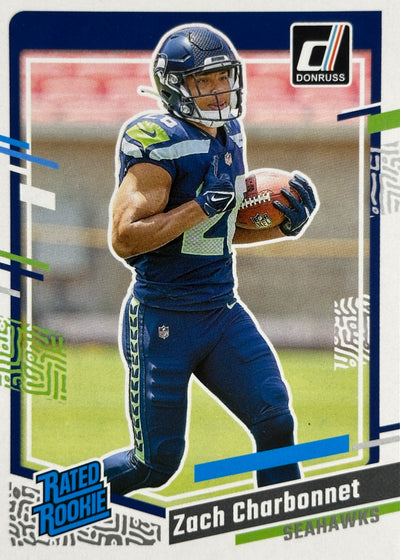 Zach Charbonnet Rated Rookie Donruss Seahawks