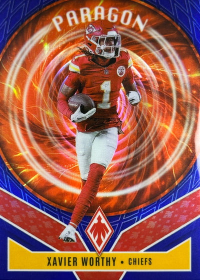 Xavier Worthy Paragon /199 Blue Phoenix Chiefs