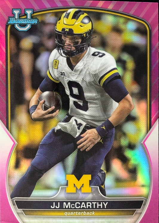 JJ McCarthy Bowman U Chrome Pink Vikings