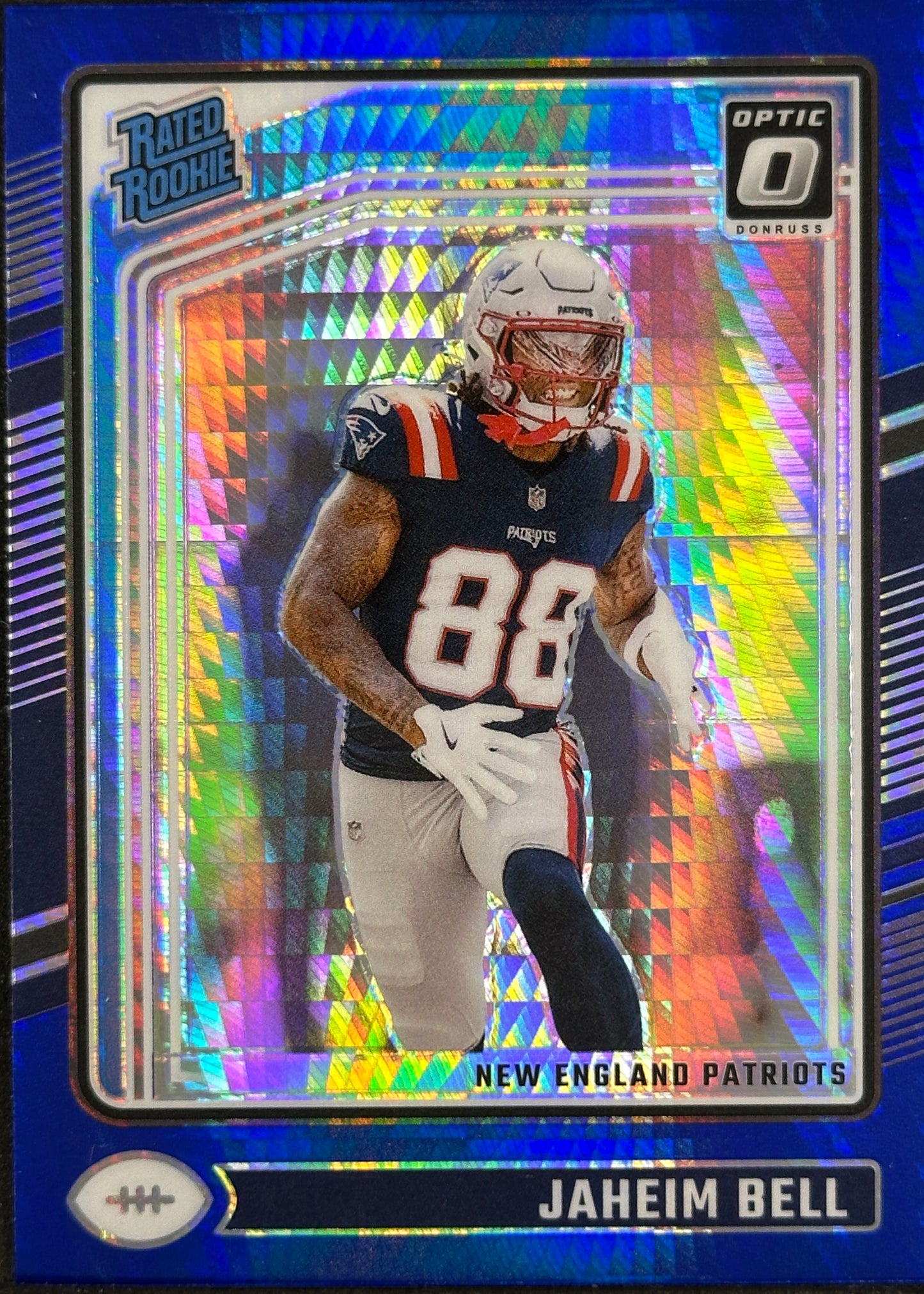 Jaheim Bell Optic Blue Hyper Rated Rookie Patriots