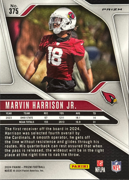 Marvin Harrison Jr. Prizm Red White Blue Rookie