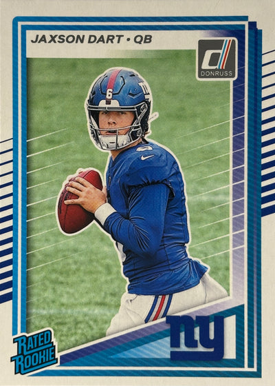Jaxson Dart Donruss Rated Rookie Giants Sports Card