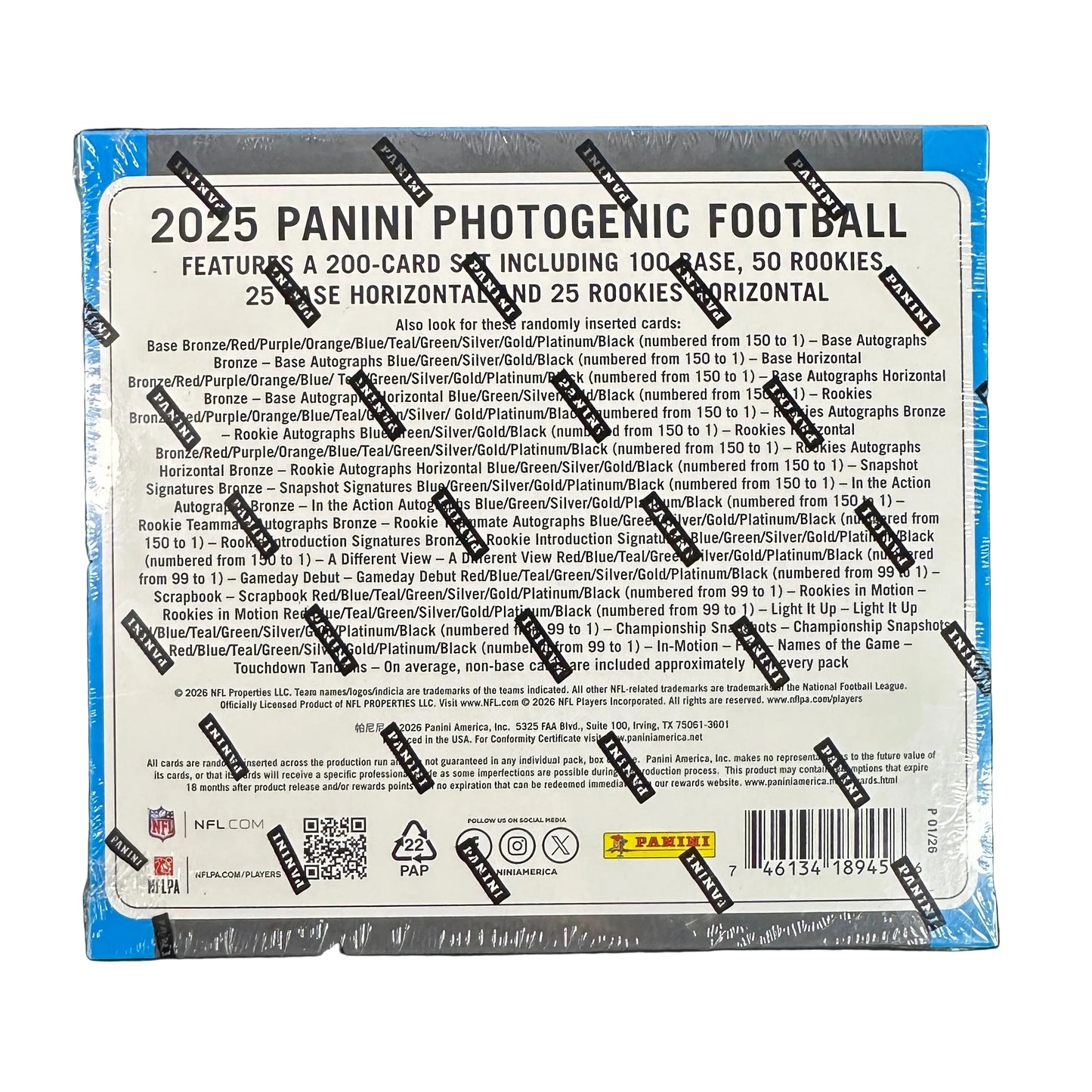 2025 Panini Photogenic Football Hobby Box