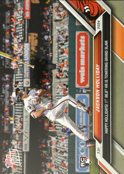 Jackson Holliday 1st MLB Home Run Grand Slam Topps Now #498
