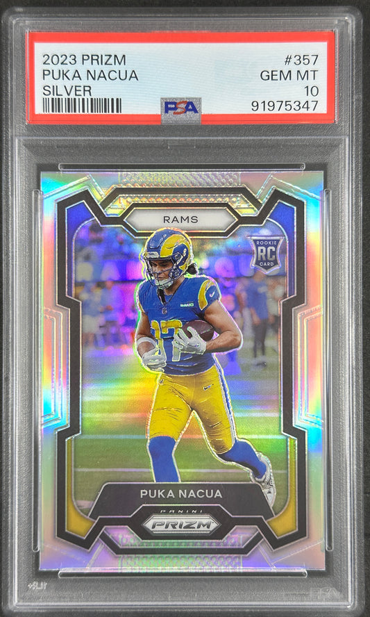 Puka Nacua Prizm Silver Rookie PSA 10 Rams