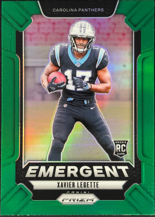 Xavier Legette Prizm Emergent Green Rookie