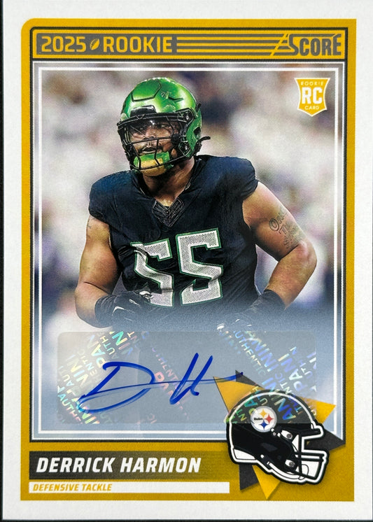 Derrick Harmon Score Auto Rookie Steelers