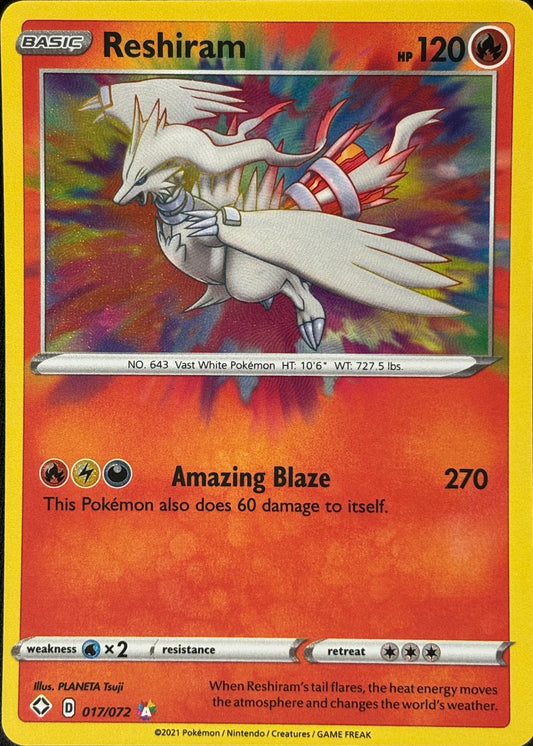 Reshiram Shining Fates Pokémon 017/072