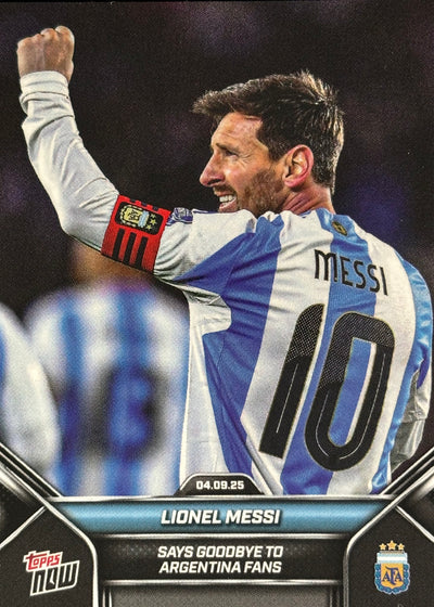 Lionel Messi Topps Now Says Goodbye to Argentina Fans #002