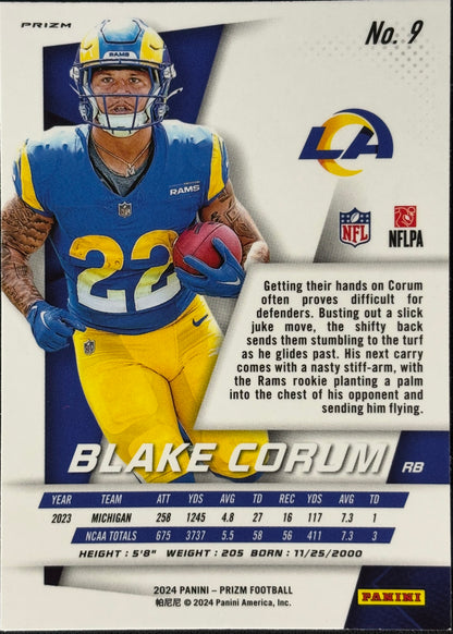 Blake Corum Prizm Flashback No Huddle Rookie