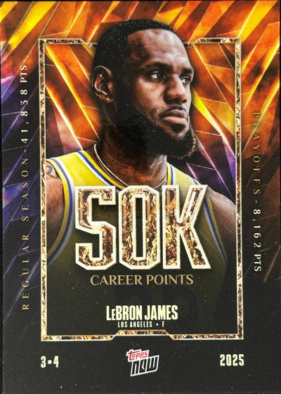 LeBron James 50K Career Points Topps Now #12