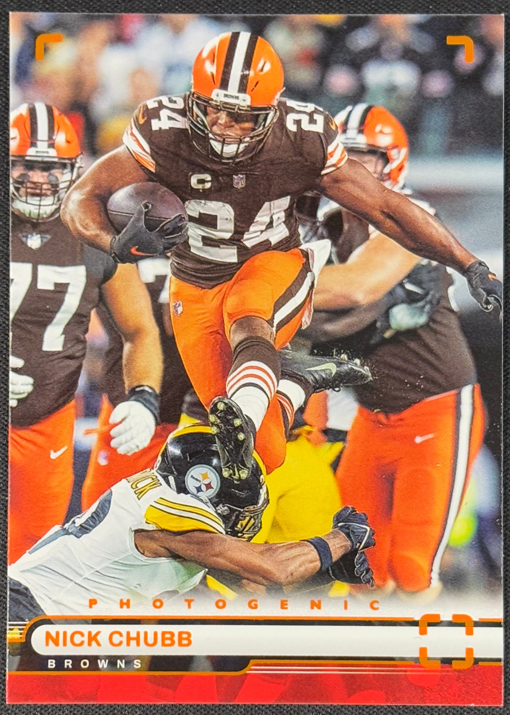 Nick Chubb Photogenic Chronicles Orange Browns Texans Sports Card