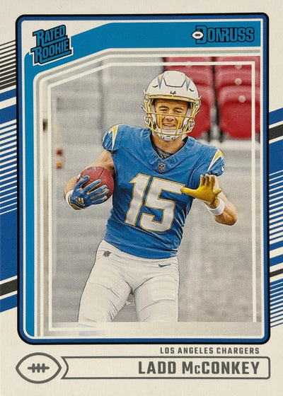 Ladd McConkey Donruss Rated Rookie Chargers
